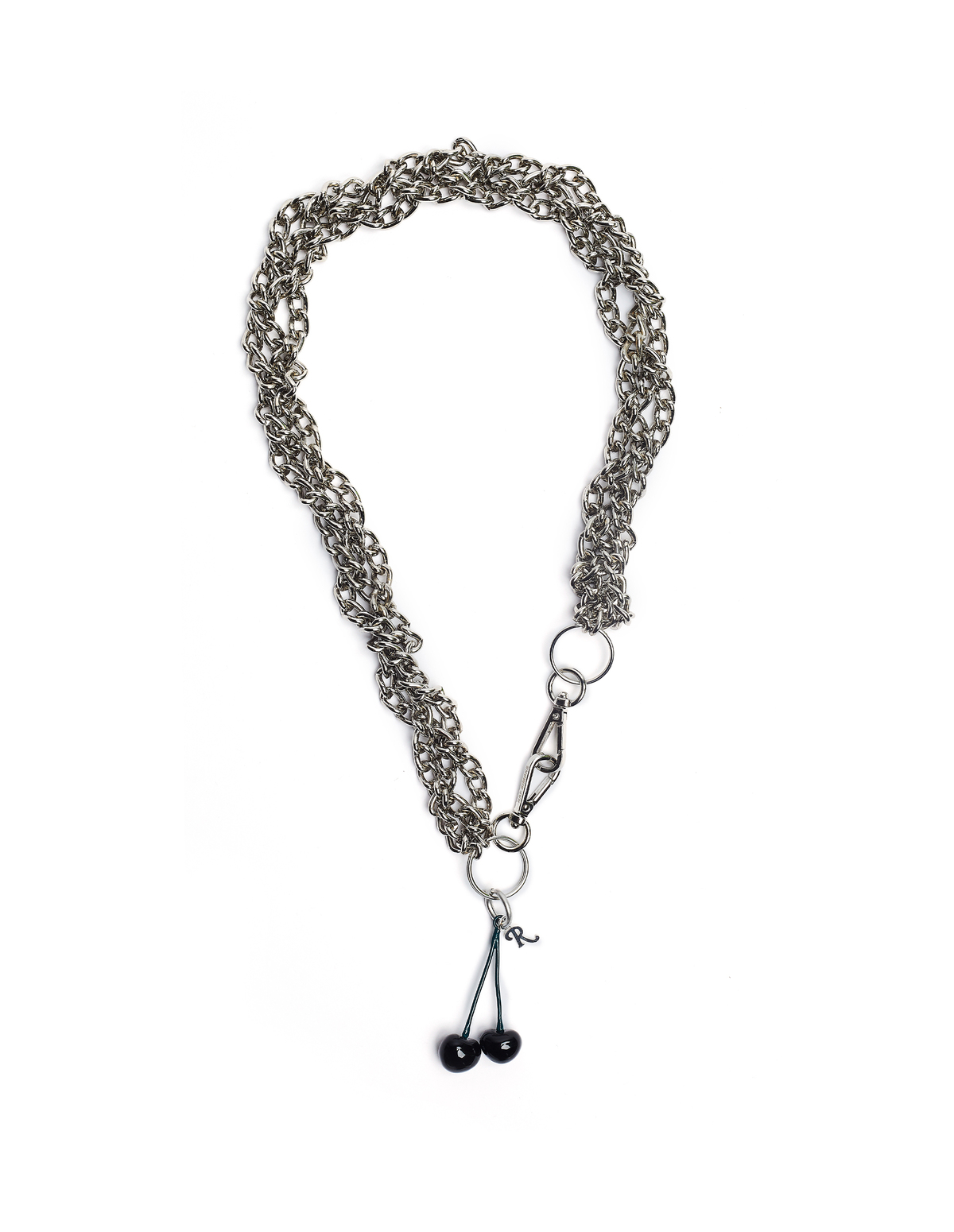 Raf Simons Twisted Cherry Wallet Keychain - Silver | Garmentory