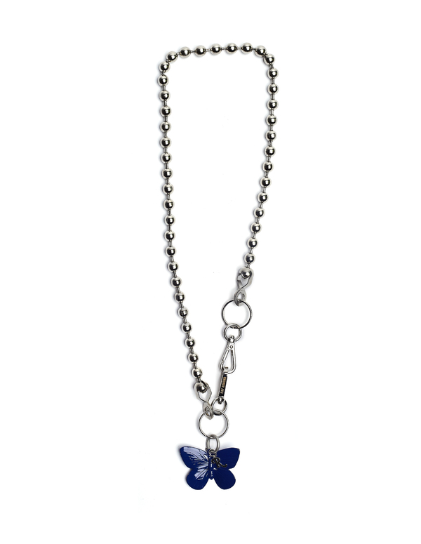 Raf Simons Butterfly Keychain - Silver | Garmentory