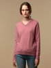 PURE CASHMERE NYC V Neck Sweater - Rose Pink - Thumbnail 1