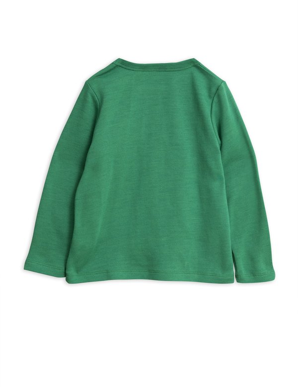 kids mini rodini panther wool terry sweatshirt - green kids mini rodini panther wool terry sweatshirt - green