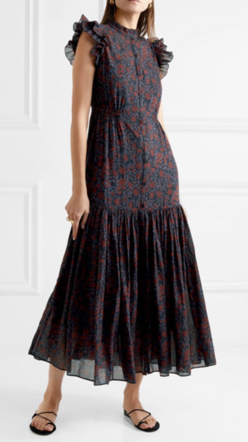 carina off shoulder maxi dress Baltic Born Womens Carina Off Shoulder Maxi Dress | Deep Topaz Floral
