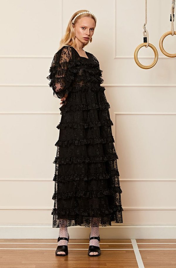 Sister Jane AVELINE RUFFLE MIDI DRESS | Garmentory