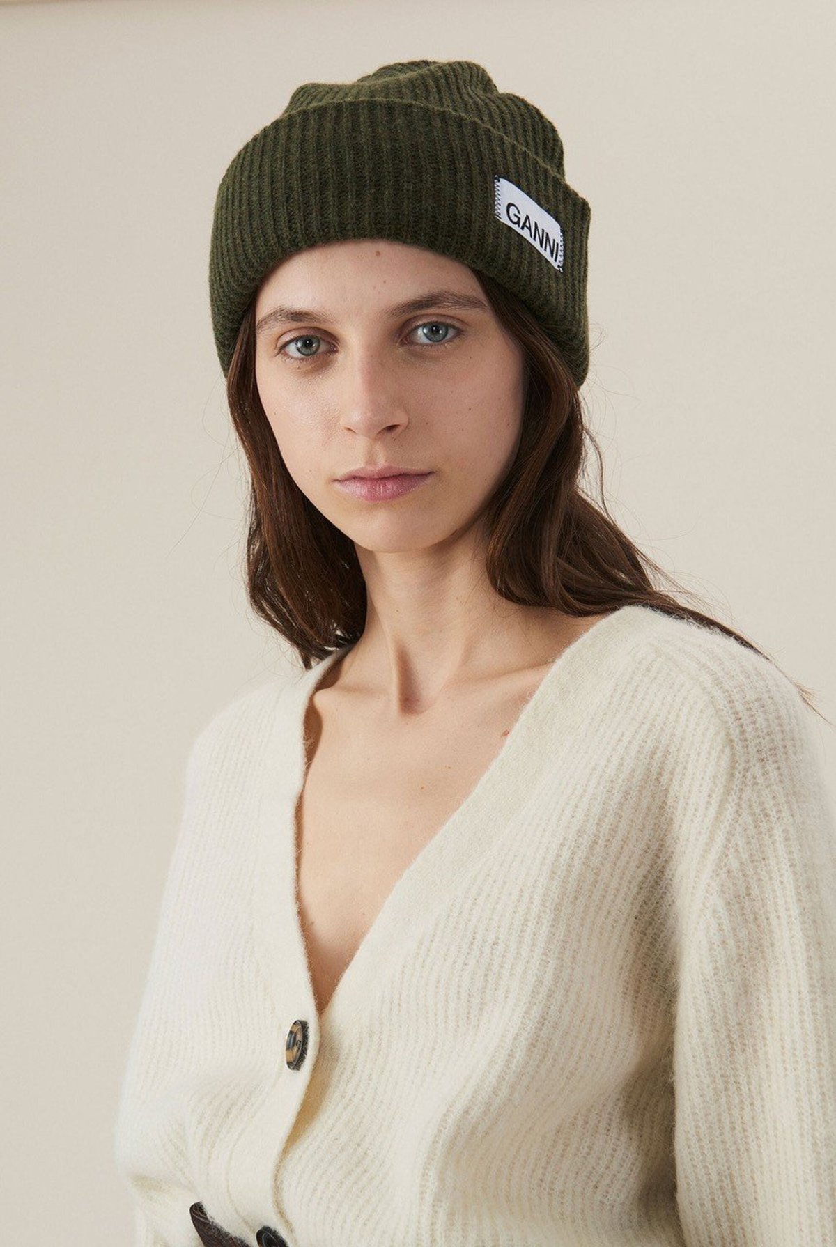 Ganni Knit Hat - Kalamata | Garmentory display picture 1