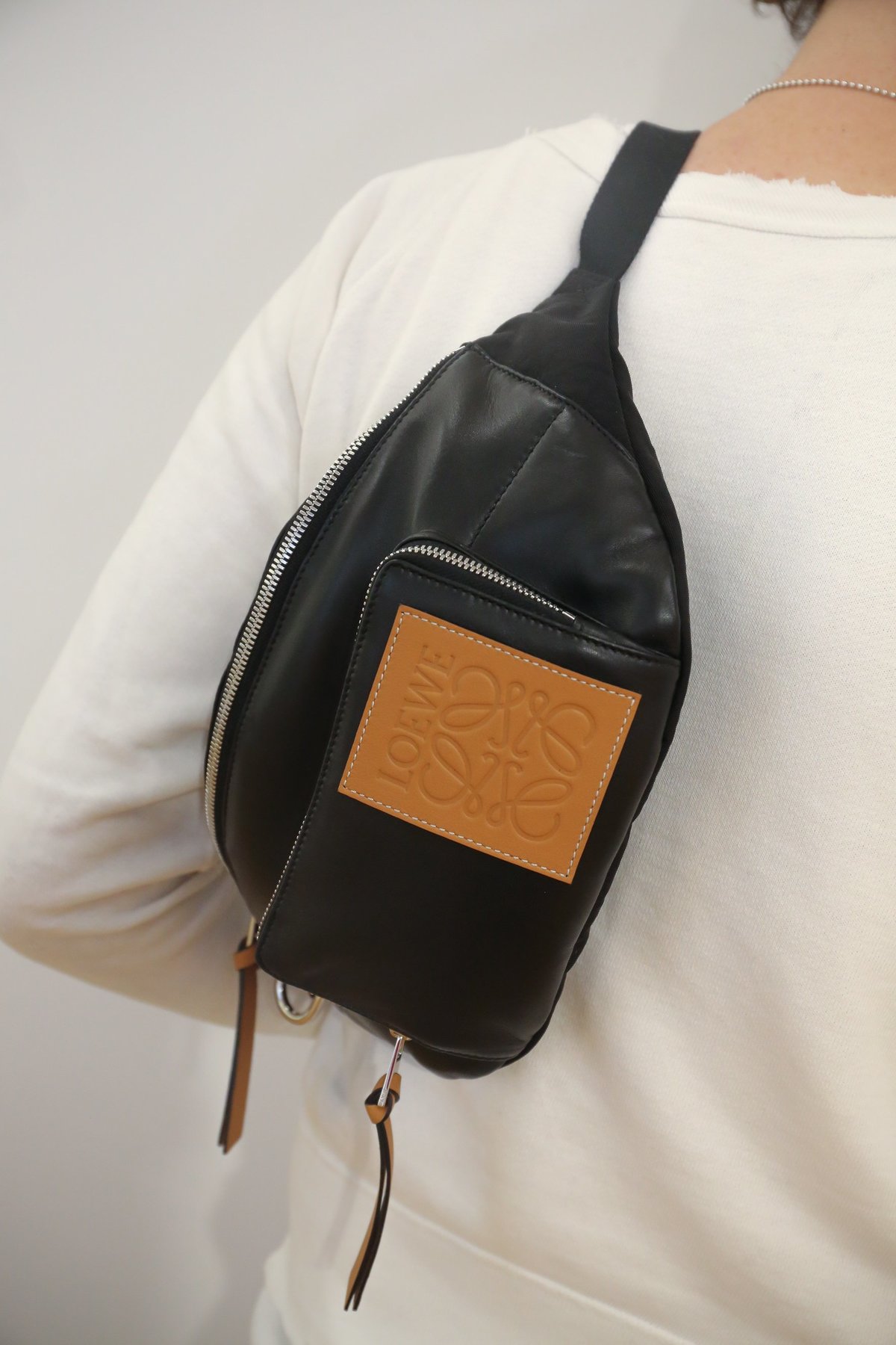 LOEWE Nappa Leather Puffy Bumbag - black | Garmentory