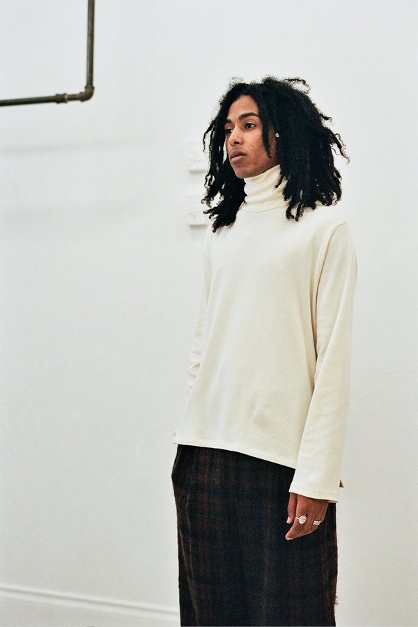 NICHOLAS DALEY WAFFLE ROLL NECK XS ブラウン