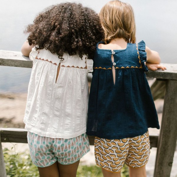 kids Pink Chicken Marabelle Top - Dress Blue kids Pink Chicken Marabelle Top - Dress Blue