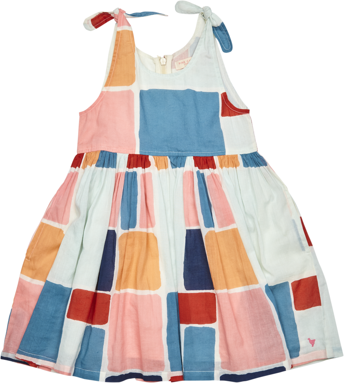 kids Pink Chicken Taylor Dress - Multi Paint Square | Garmentory
