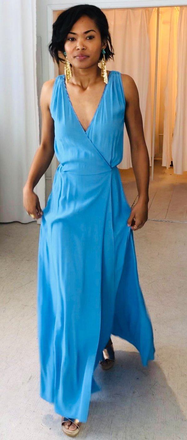 forte forte blue dress My Fluid Crepoone Long Dress Sherri Hill A-Line Short Autumn Reverie Size:22 W BELTED DRESS from FORTE_FORTE