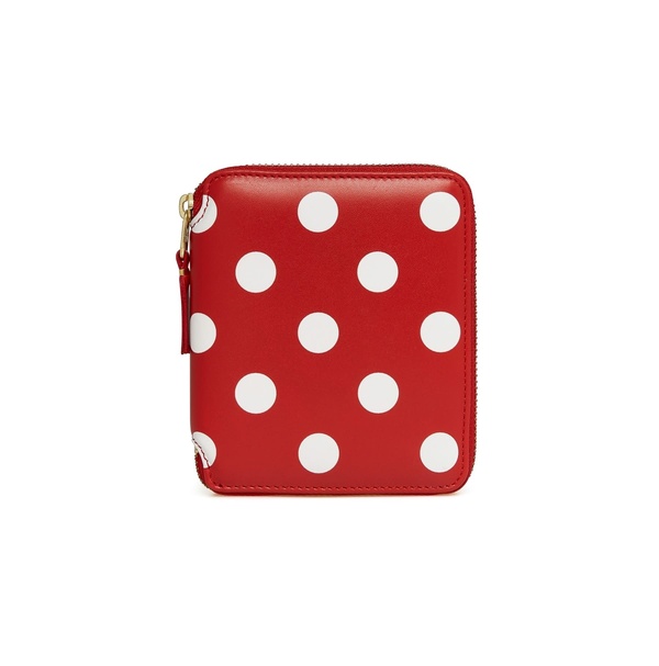 Comme des Garçons Full Zip Medium Wallet - Polka Dot Red/White Comme des Garçons Full Zip Medium Wallet - Polka Dot Red/White