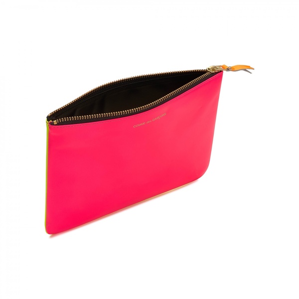 Comme des Garçons Large Pouch - Super Fluo Pink/Yellow Comme des Garçons Large Pouch - Super Fluo Pink/Yellow