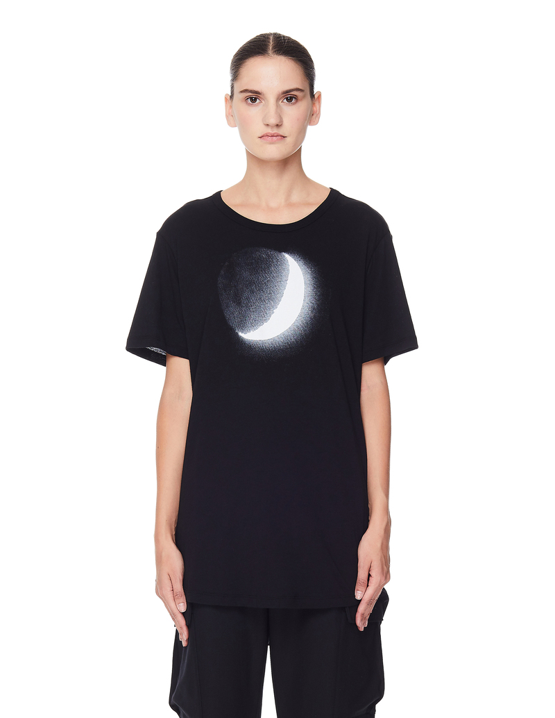 Ann Demeulemeester Moon Printed T-Shirt - Black | Garmentory