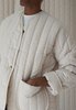 Textilehaus Quilted Jacket - Cream - Thumbnail 2