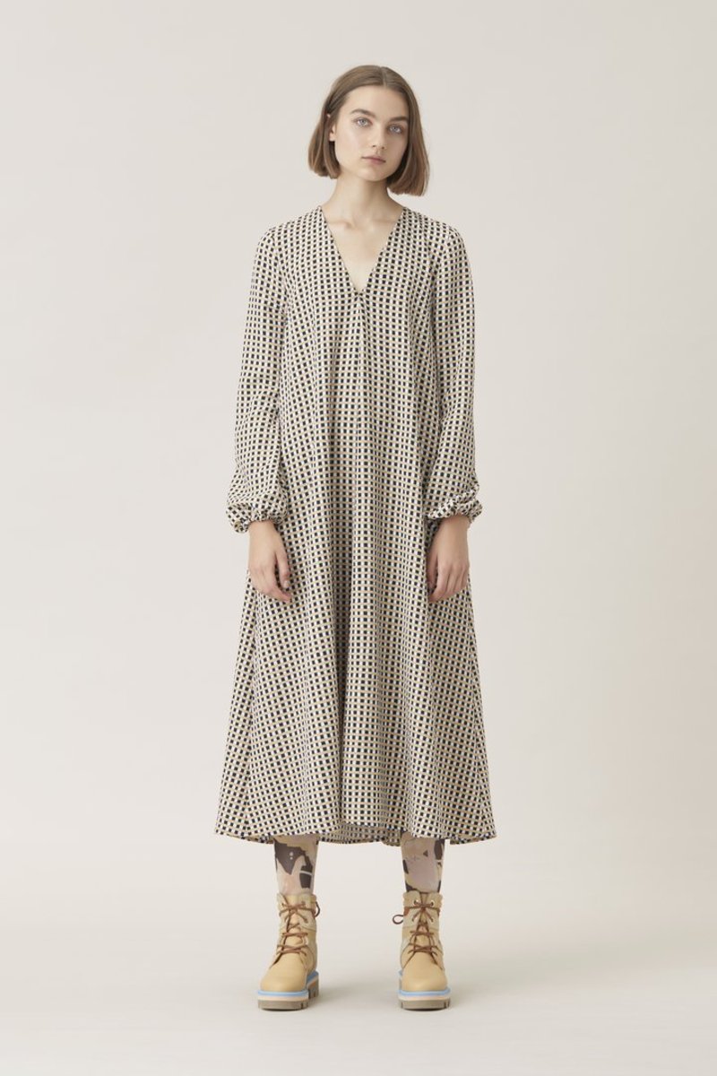 STINE GOYA Brooklyn Dress - Gingham Orange | Garmentory