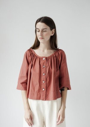 Atelier Delphine Millie Poplin Blouse Bordeaux Garmentory Atelier Delphine Millie Poplin Blouse Bordeaux Garmentory