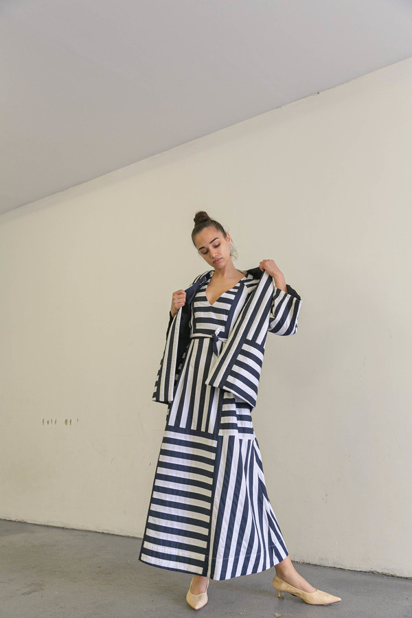 MARA HOFFMAN ALTHEA JACKET - NAVY/WHITE MARA HOFFMAN ALTHEA JACKET - NAVY/WHITE