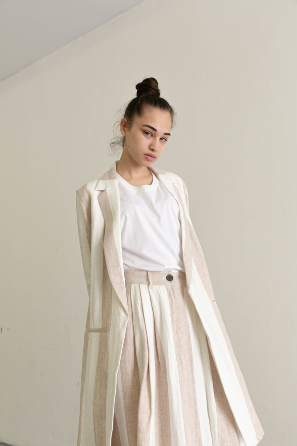 MARA HOFFMAN BIA JACKET - CREAM/KHAKI MARA HOFFMAN BIA JACKET - CREAM/KHAKI