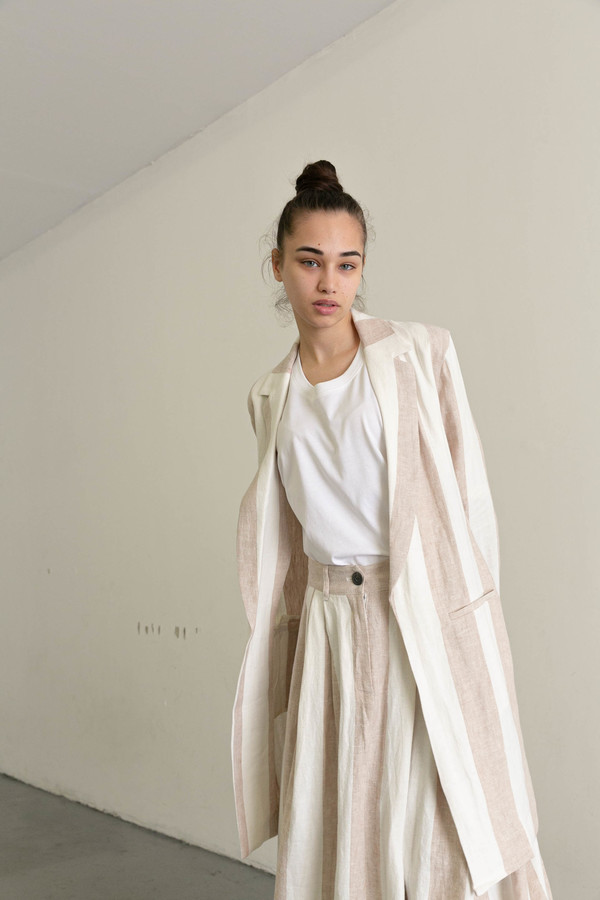 MARA HOFFMAN BIA JACKET - CREAM/KHAKI MARA HOFFMAN BIA JACKET - CREAM/KHAKI