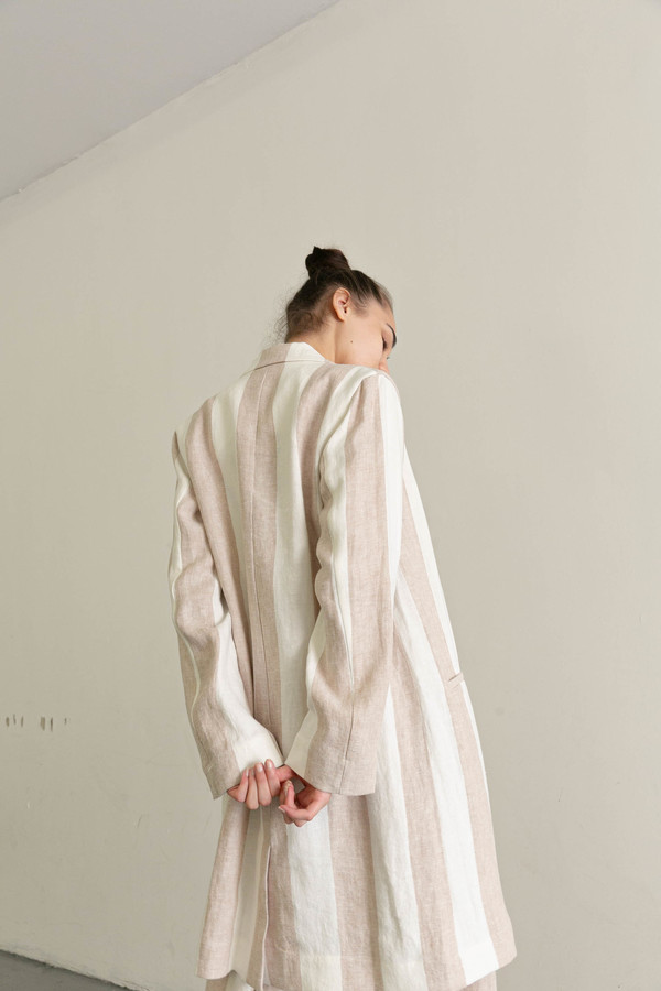 MARA HOFFMAN BIA JACKET - CREAM/KHAKI MARA HOFFMAN BIA JACKET - CREAM/KHAKI
