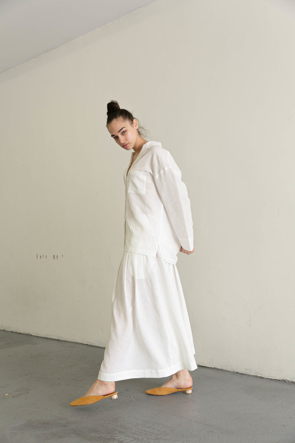 MARA HOFFMAN TULAY SKIRT - WHITE MARA HOFFMAN TULAY SKIRT - WHITE
