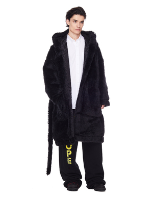 Vetements Anarchy Faux Fur Coat - Black | Garmentory