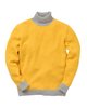 Country of Origin Turtle Contrast Lambswool Sweater - Yellow - Thumbnail 3