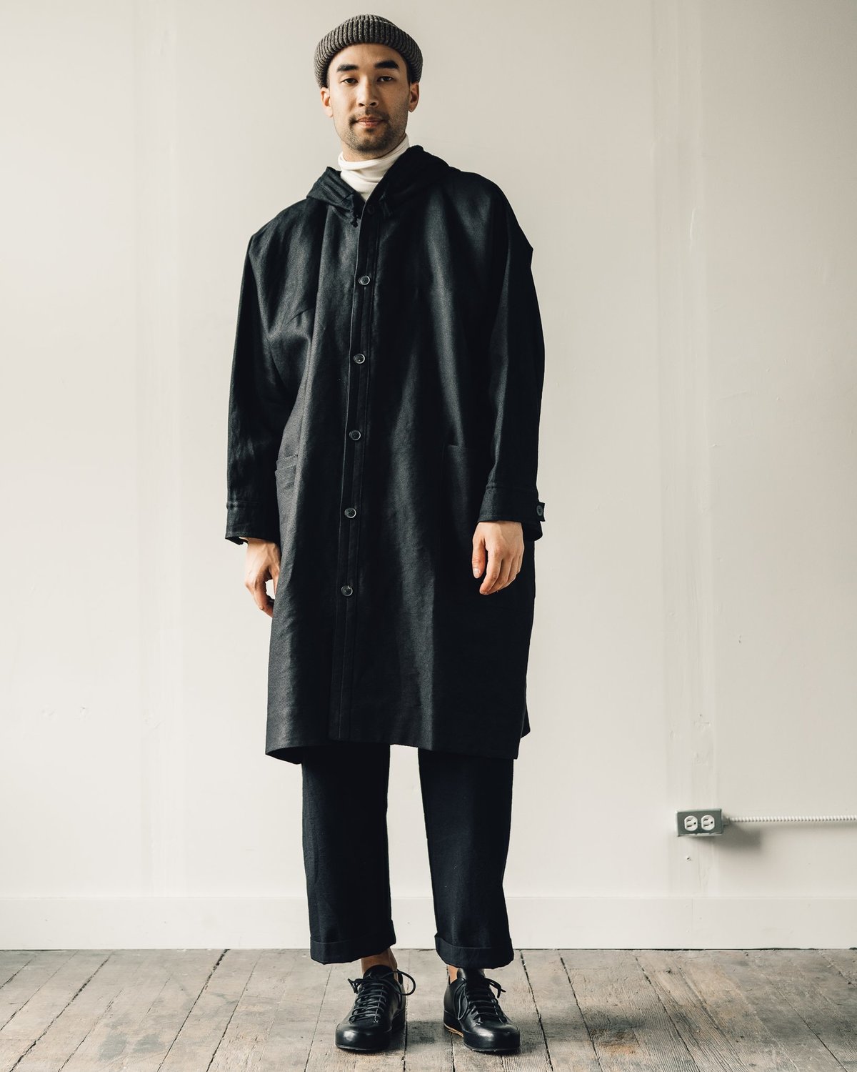 Jan-Jan Van Essche Washi Drill Parka #5 - Jet Black | Garmentory