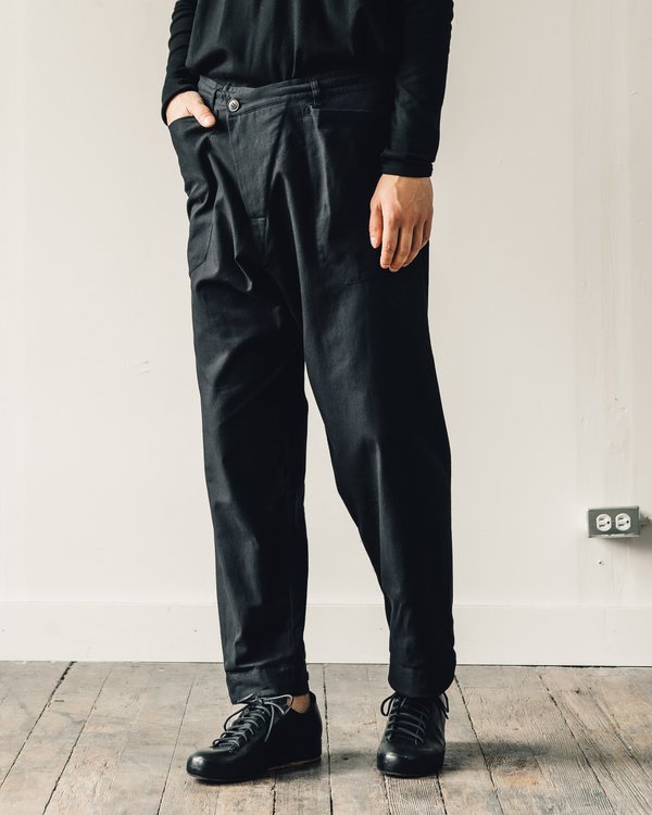 Jan-Jan Van Essche Soft Twill Trousers #50 - Black | Garmentory