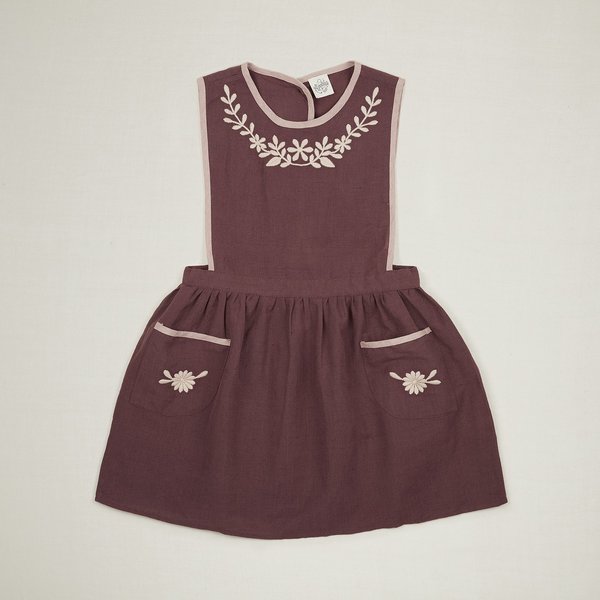 Kids Apolina Bobbie Pinafore Dress - Buckthorn | Garmentory