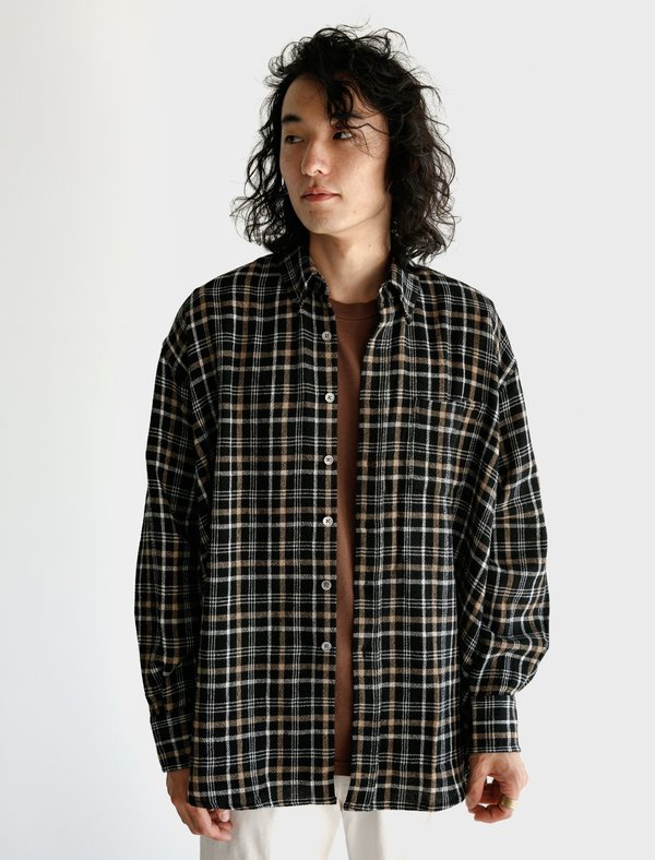 Our Legacy Borrowed Button Down Shirt - Brown Check | Garmentory