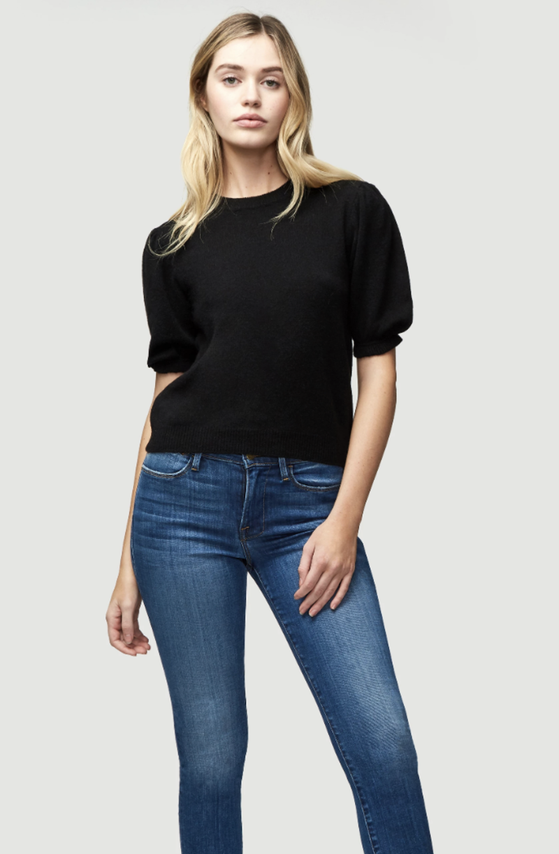 Cashmere Sweater Frame Rugby Shirred Sweatshirt FRAME Denim Frame