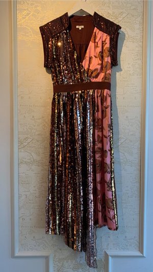 Manoush Mixed Floral Sequin Wrap Dress | Garmentory