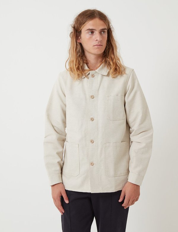 linen workwear jacket