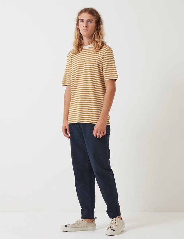 Folk Classic Stripe Tee - Ecru/Golden Yellow Folk Classic Stripe Tee - Ecru/Golden Yellow