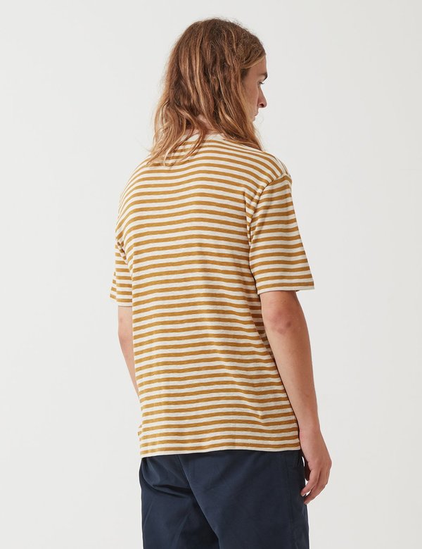 Folk Classic Stripe Tee - Ecru/Golden Yellow Folk Classic Stripe Tee - Ecru/Golden Yellow