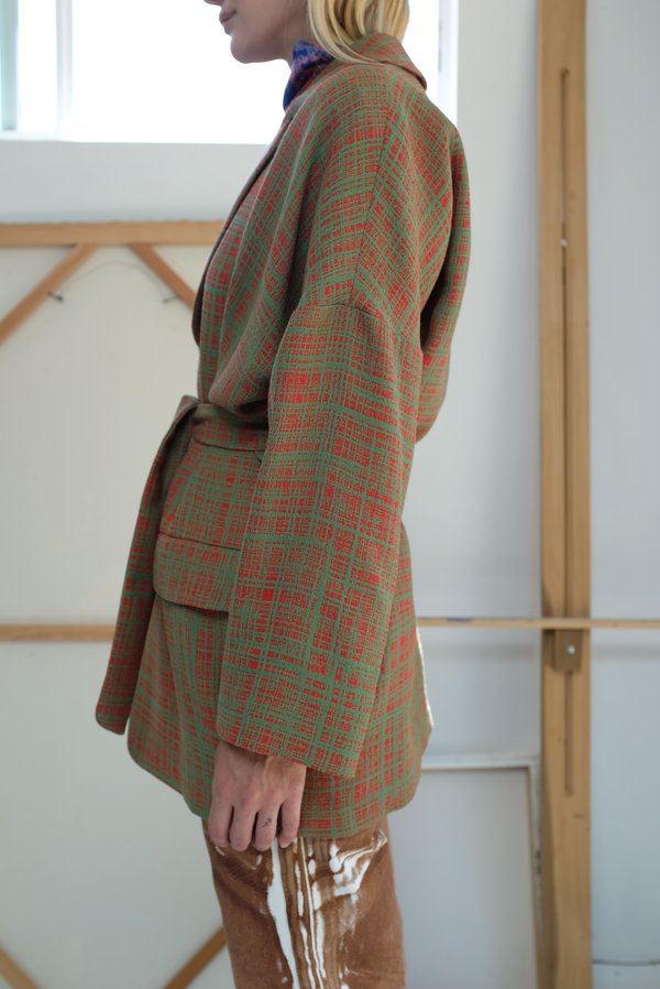 Anntian Binder Jacket - Red/Green Weave Anntian Binder Jacket - Red/Green Weave