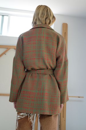 Anntian Binder Jacket - Red/Green Weave Anntian Binder Jacket - Red/Green Weave