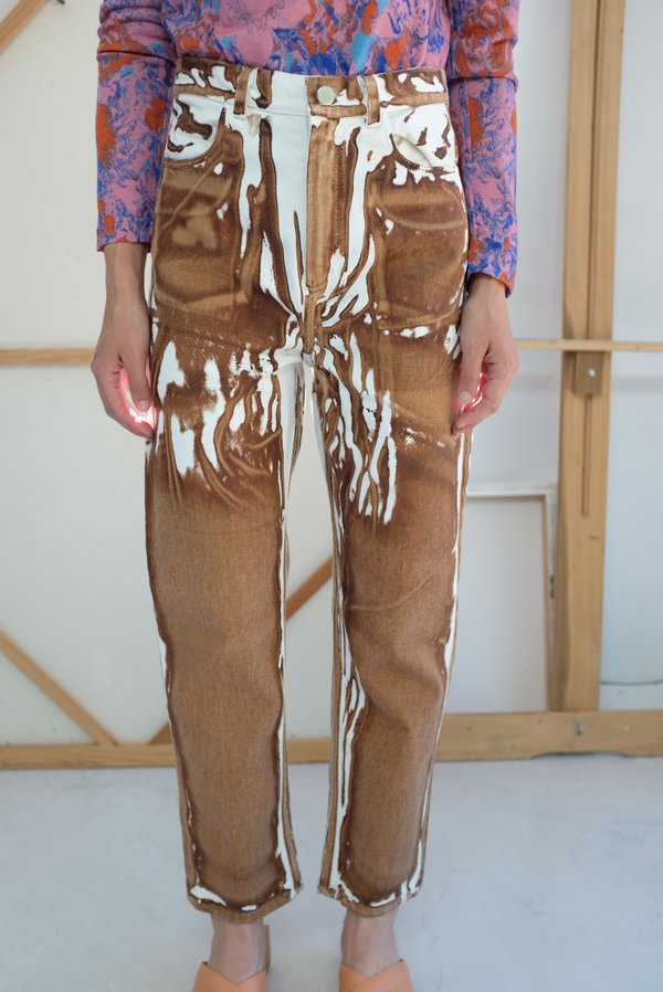 Anntian Screenprint C Pant - brown Anntian Screenprint C Pant - brown