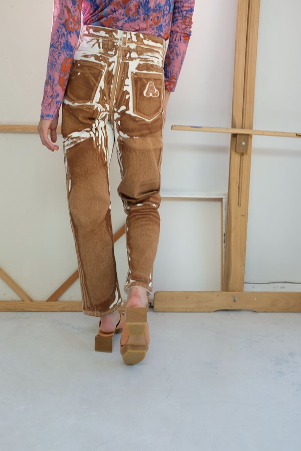 Anntian Screenprint C Pant - brown Anntian Screenprint C Pant - brown