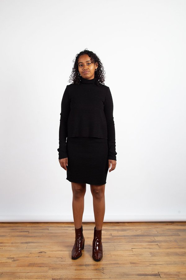Valrie Dumaine Rea Dress Turtleneck - Black | Garmentory