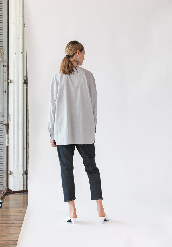 LAPIIS OVERSIZED CHAMBRAY SHIRT 【NAVY】(Women's Blue LAPIIS OVERSIZED CHAMBRAY SHIRT 【NAVY】(Women's Blue