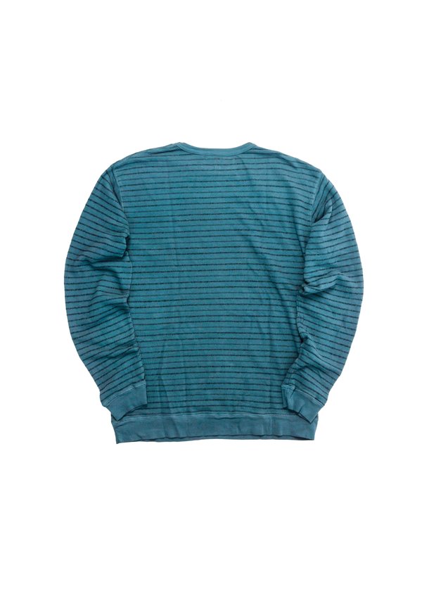 Mollusk Yarn Stripe Crew - Nippon Blue Mollusk Yarn Stripe Crew - Nippon Blue