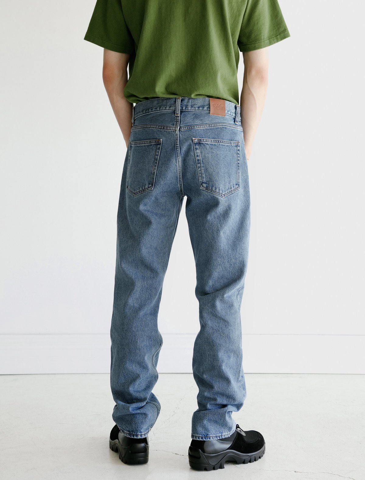 Sefr Mens Straight Cut Jeans - Stone Wash | Garmentory