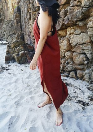 Berenik COTTON JERSEY SPORTIVE LONG DRESS - rust Berenik COTTON JERSEY SPORTIVE LONG DRESS - rust