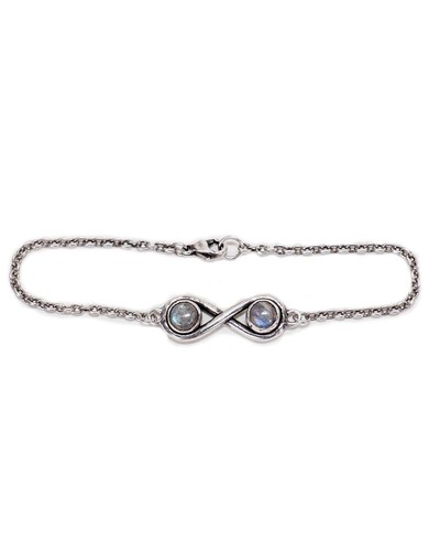 Pamela Love Silver Infinite Bracelet with Labradorite Pamela Love Silver Infinite Bracelet with Labradorite