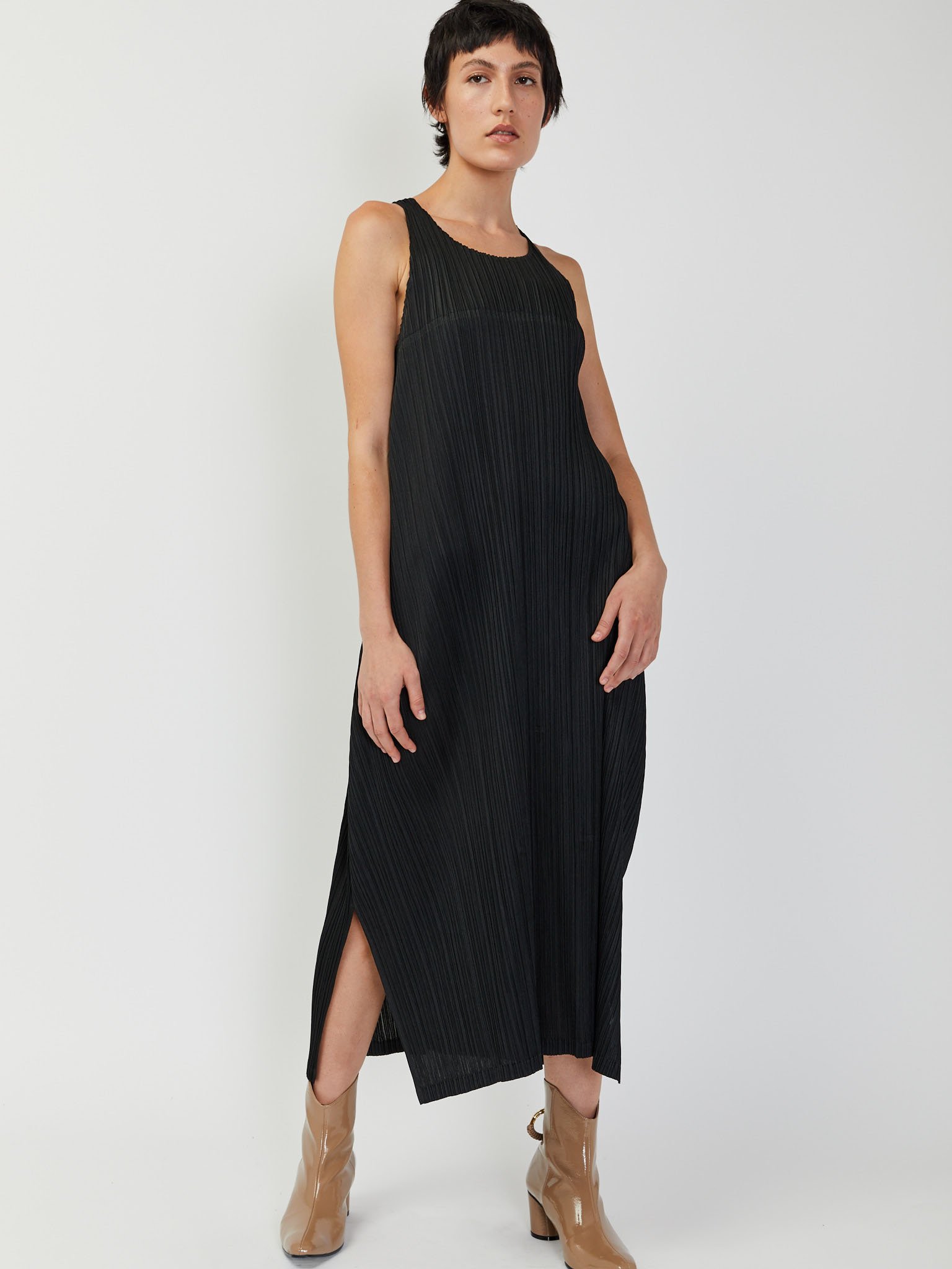 Issey Miyake Tie Back Dress - Black | Garmentory