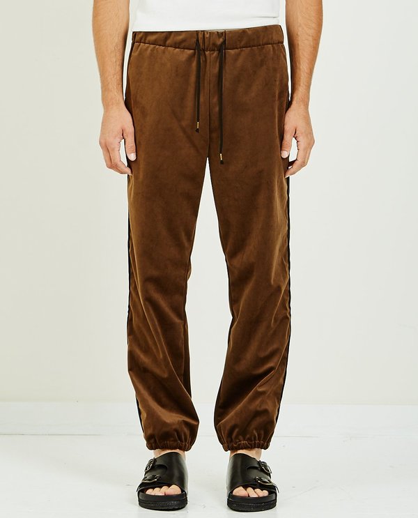 Monitaly VELVET JOGGER PANT - BROWN | Garmentory