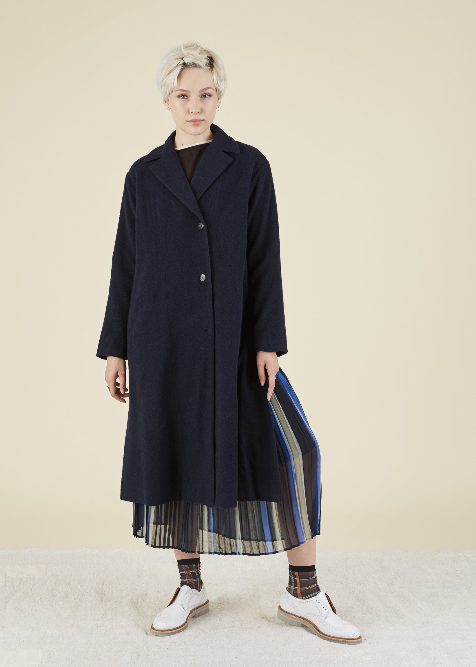 【新品】MANOF wool Beaver 3way coat ネイビー セール】WOOL BEAVER 3WAY COAT（その他アウター）｜MANOF