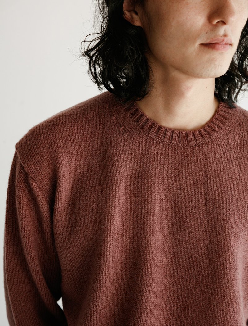 Auralee Pure Shetland Wool Pullover - Red Brown | Garmentory