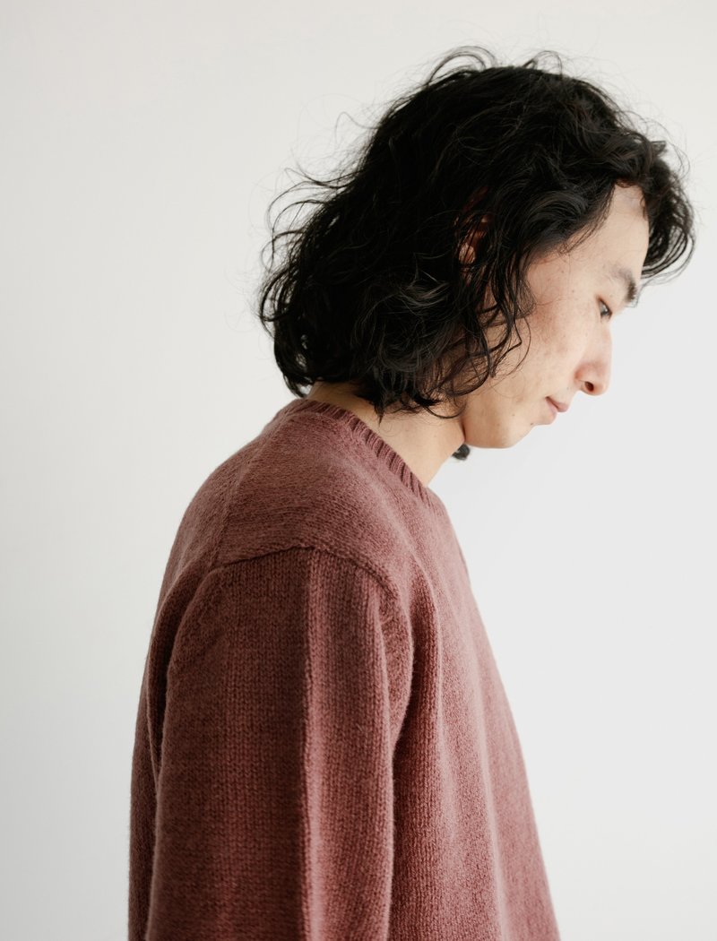 Auralee Pure Shetland Wool Pullover - Red Brown | Garmentory