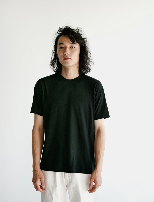 Auralee Seamless Crewneck Tee - Black Auralee Seamless Crewneck Tee - Black
